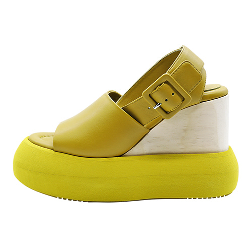 W Platform High Sandals (Mustard)